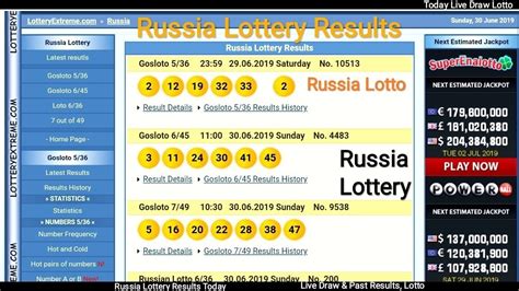 russia gosloto morning results twitter today|Russia Lottery Results: Gosloto 5/36, 6/45, 7/49, 4/20.